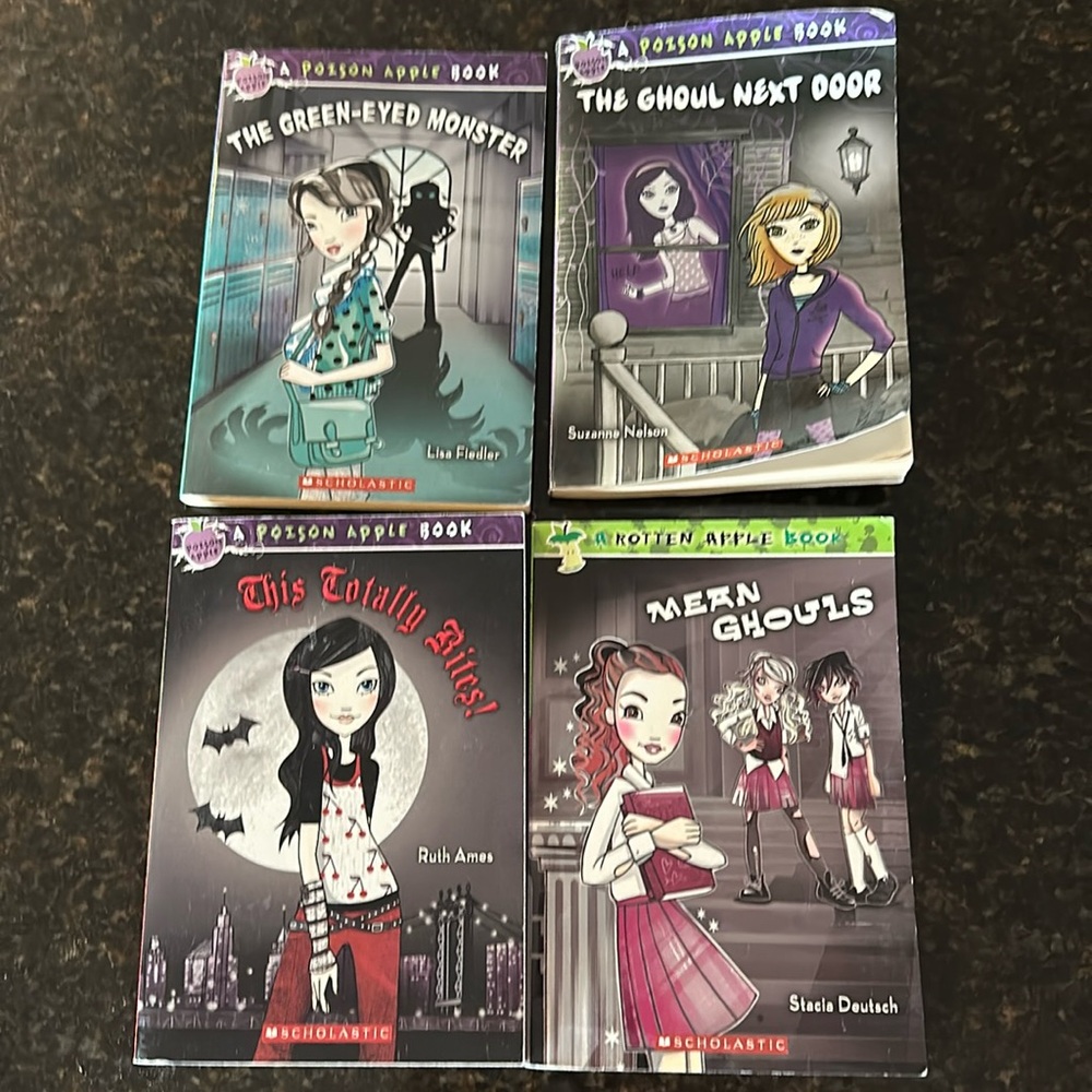Scholastic Poison Apple Books Series Middle Grade Horror Paperback Bundle Lot 4